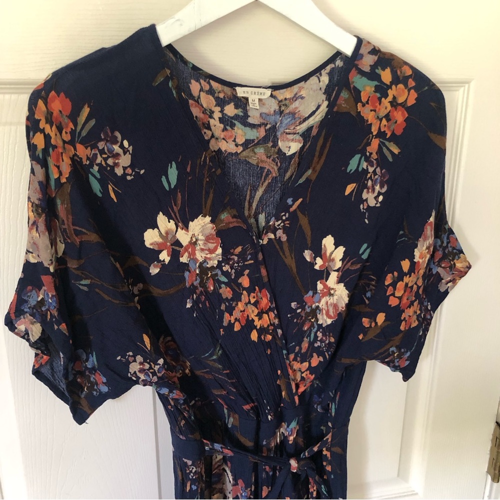 Navy Floral Jumpsuit